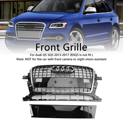 2013-2017 Audi Q5 SQ5 8R Chrome Front Mesh Sport Hex Grille Grill