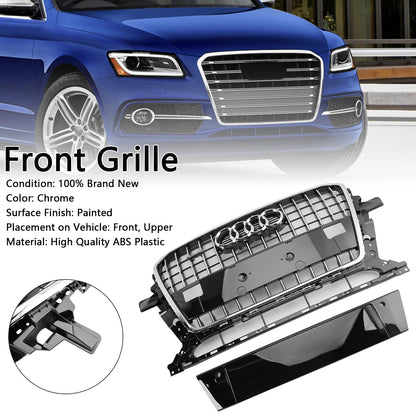 2013-2017 Audi Q5 SQ5 8R Chrome Front Mesh Sport Hex Grille Grill