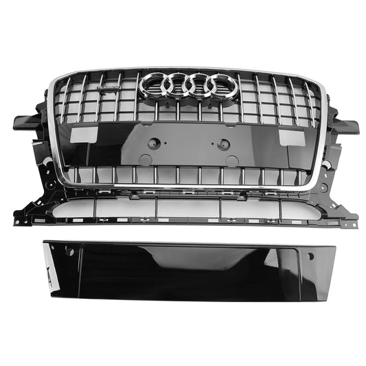 2013-2017 Audi Q5 SQ5 8R Slat Chrome Grill Front Bumper Replacement Grille