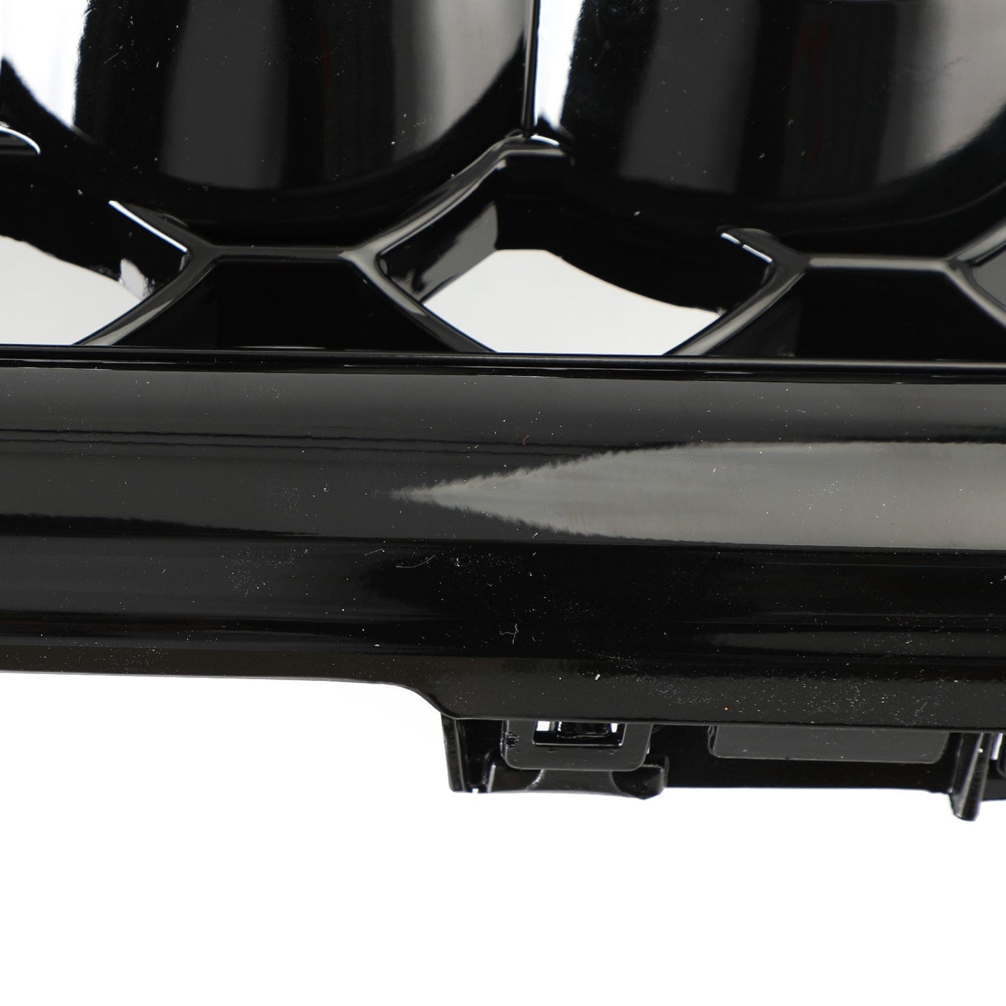 2008-2012 Audi A4/ A4 Sline/ S4 B8 RS4 Honeycomb Style Grill Sport Mesh Front Grille Glossy Black W/ Silver Ring Emblem