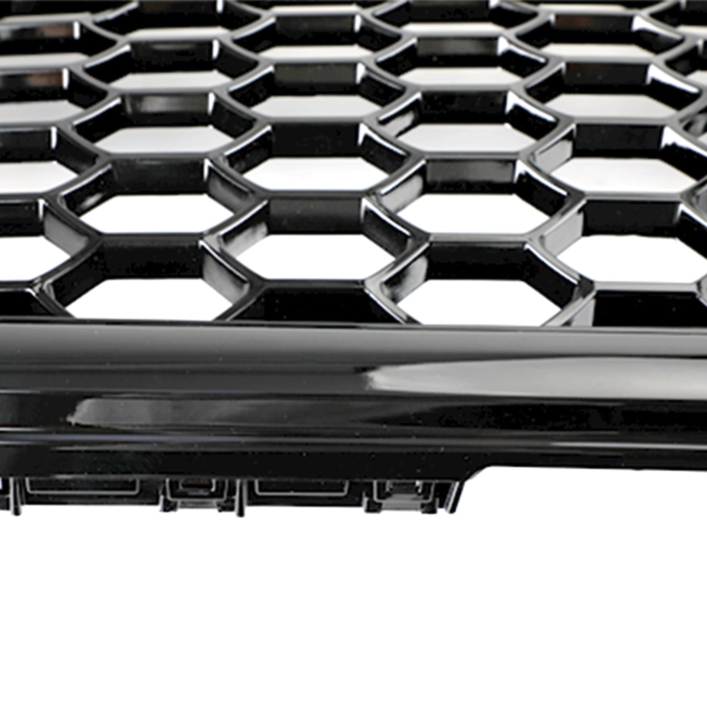 2008-2012 Audi A4 / A4 Avant B8 RS4 Style Honeycomb Mesh Hex Grill Gloss Black Grille + Fog Light Grille