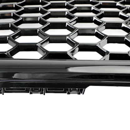 2008-2012 Audi A4 / A4 Avant B8 RS4 Style Honeycomb Mesh Hex Grill Gloss Black Grille + Fog Light Grille