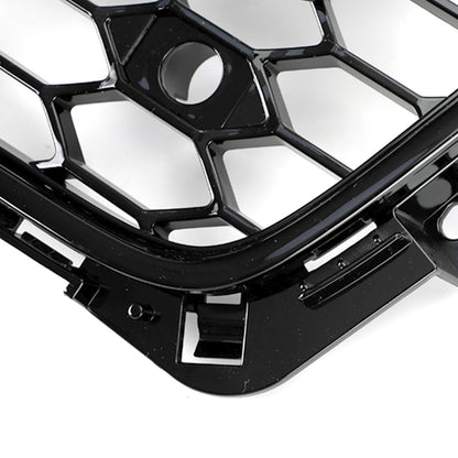 2008-2012 Audi A4 / A4 Avant B8 RS4 Style Honeycomb Mesh Hex Grill Gloss Black Grille + Fog Light Grille