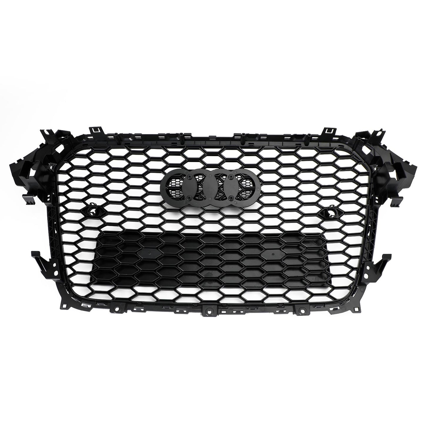 2012 2013 2014 2015 2016 Audi A4 / A4 Sline / S4 B8.5 RS4 Style Gloss Black Grill Honeycome Mesh Sport Hex Front Grille W/ Emblem