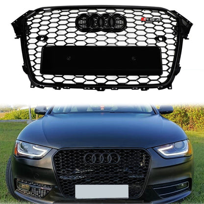 2012-2016 Audi B8.5 A4 / A4 Sline / S4 Front Grill RS4 Honeycomb Mesh Hex Black Grill Replacement