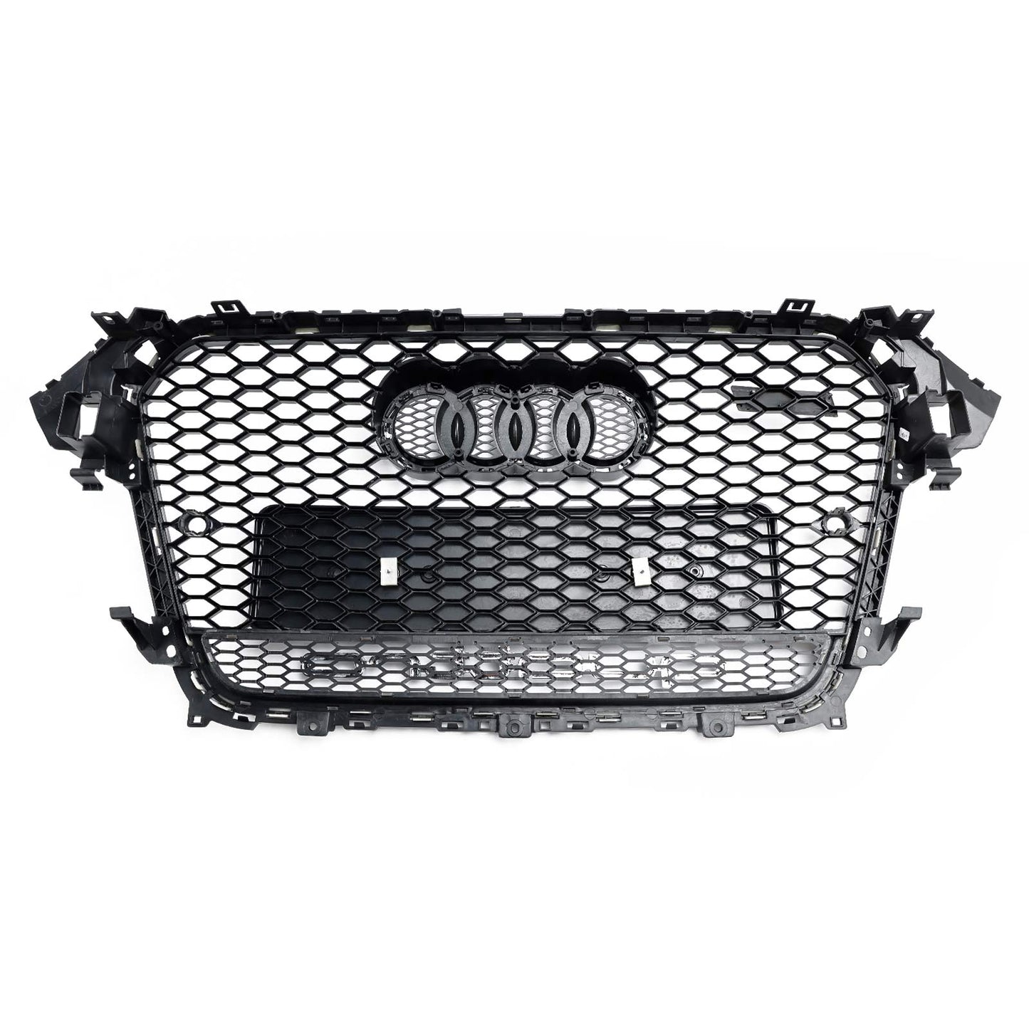 2012-2016 Audi A4 / A4 Sline / S4 B8.5 Front Black Honeycomb RS Style Grille With Silver Ring Emblem