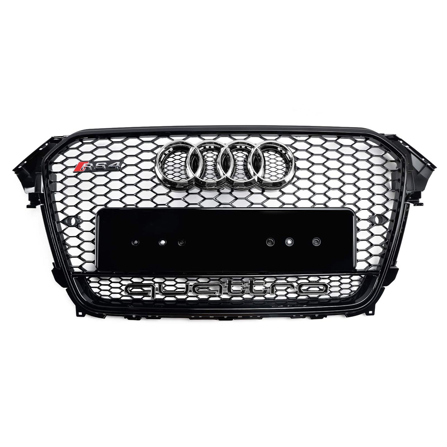2012-2016 Audi A4/S4 B8.5 With Quattro RS4 Style Front Bumper Grill Replacement Black Grille