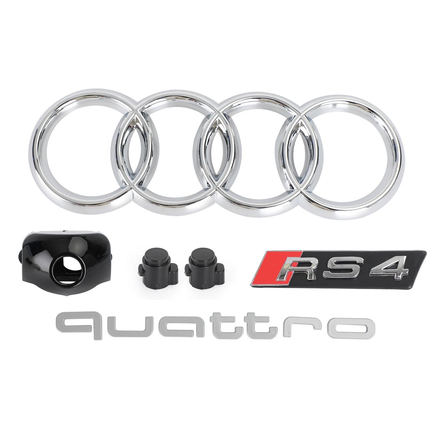 2016-2019 Audi A4/S4 B9 Honeycomb Grill RS4 Style Mesh Hex Grille Replacement Black Grill