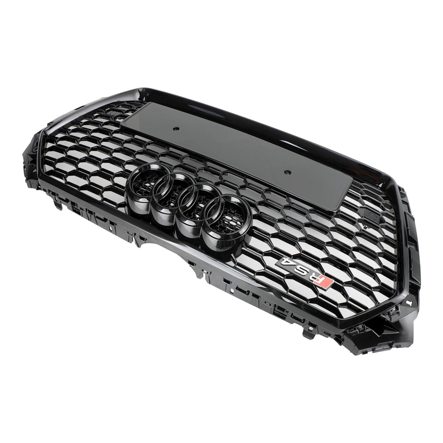 Audi A4 / A4 S-Line / S4 B9 2016 2017 2018 2019 RS4 Style Front Bumper Grill Gloss Black Honeycomb Grill