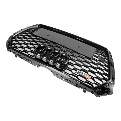 Audi A4 / A4 S-Line / S4 B9 2016 2017 2018 2019 RS4 Style Front Bumper Grill Gloss Black Honeycomb Grill