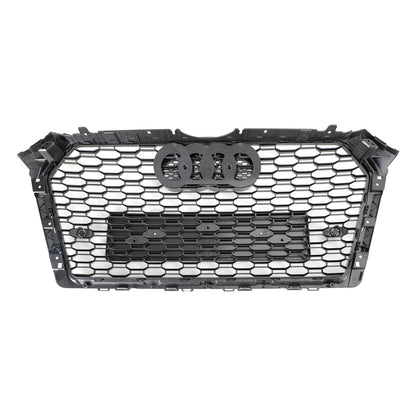 2016 2017 2018 2019 Audi A4 / A4 S-Line / S4 B9 RS4 Style Front Bumper Grill Gloss Black Honeycomb Grille