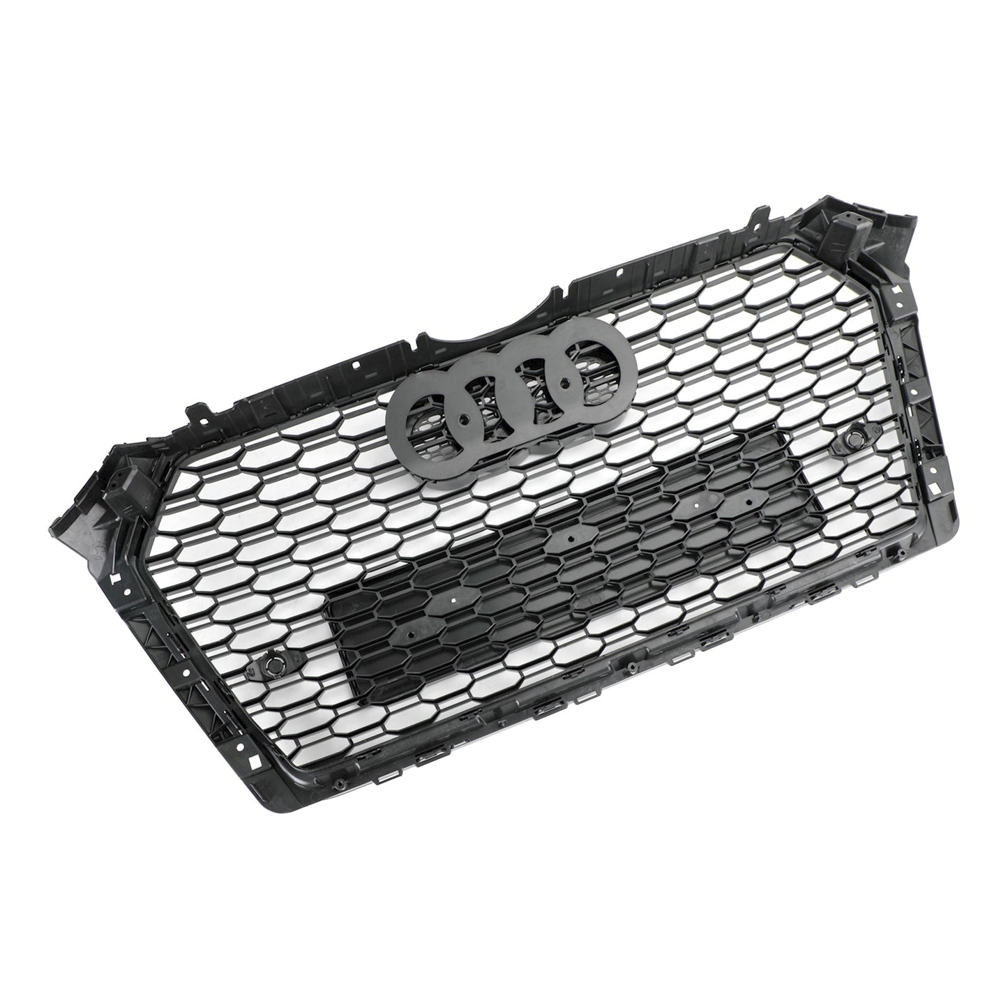 Audi A4 / A4 S-Line / S4 B9 2016 2017 2018 2019 RS4 Style Front Bumper Grill Gloss Black Honeycomb Grill