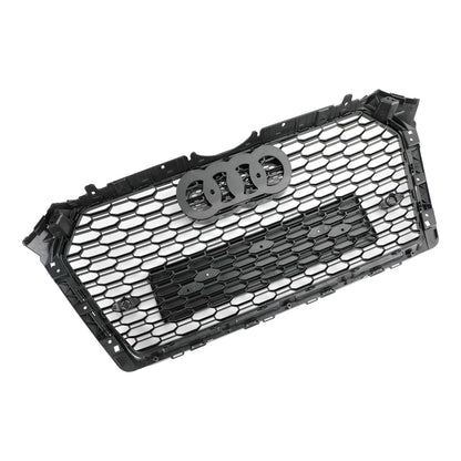 Audi A4 / A4 S-Line / S4 B9 2016 2017 2018 2019 RS4 Style Front Bumper Grill Gloss Black Honeycomb Grill