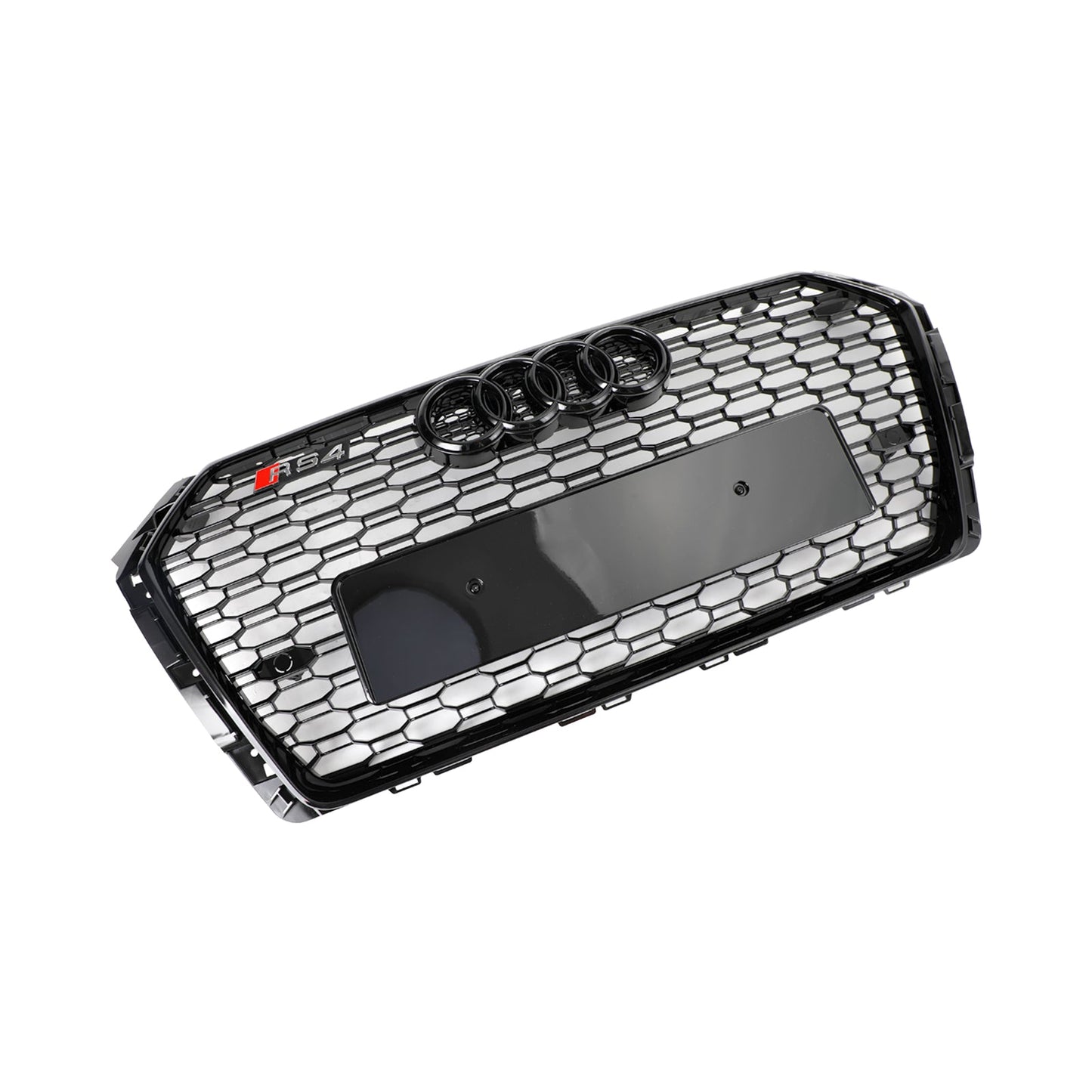 2016-2019 Audi A4/S4 B9 Honeycomb Grill RS4 Style Mesh Hex Grille Replacement Black Grill