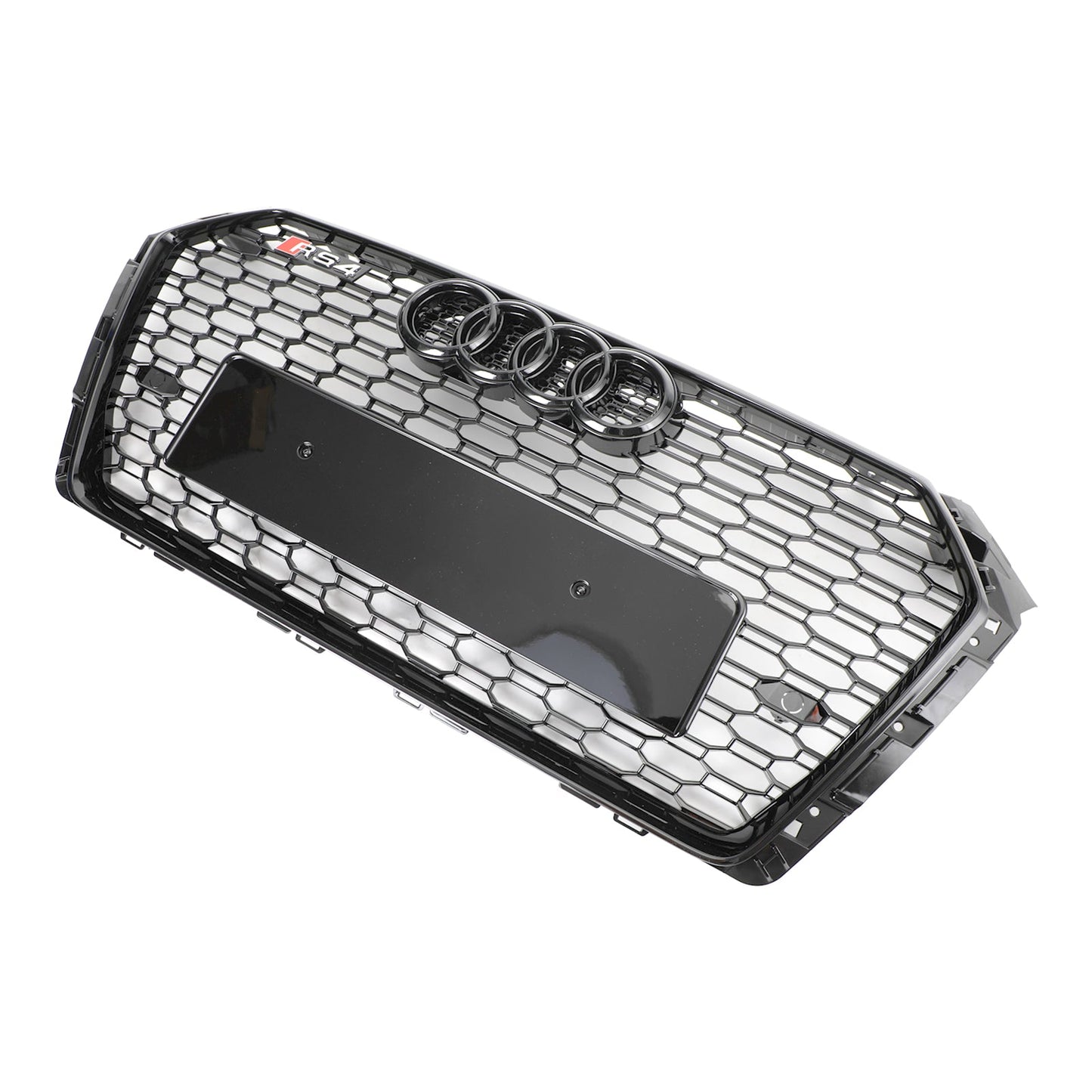 2016-2019 Audi A4/A4 S-Line/S4 B9 RS4 Style Grill Gloss Black Front Bumper Honeycomb Grille