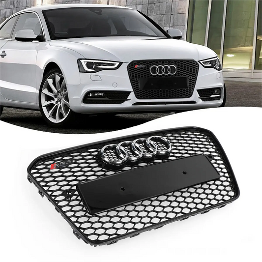 2012-2016 Audi A5 S5 B8 5 RS5 Style Honeycomb Front Bumper Grille Mesh Black