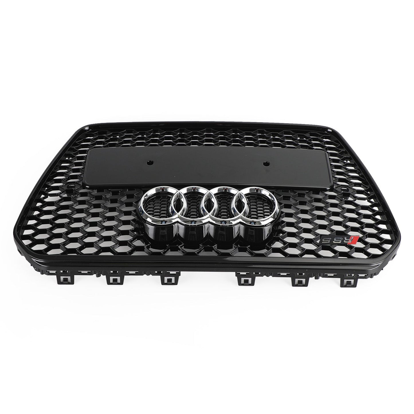 2012-2016 Audi A5 S5 B8.5 Grill Replacement RS5 Style Honeycomb Hex Mesh Front Bumper Black Grille