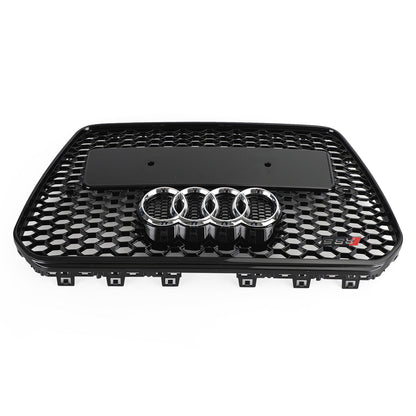 2012-2016 Audi A5 S5 B8.5 Grill Replacement RS5 Style Honeycomb Hex Mesh Front Bumper Black Grille