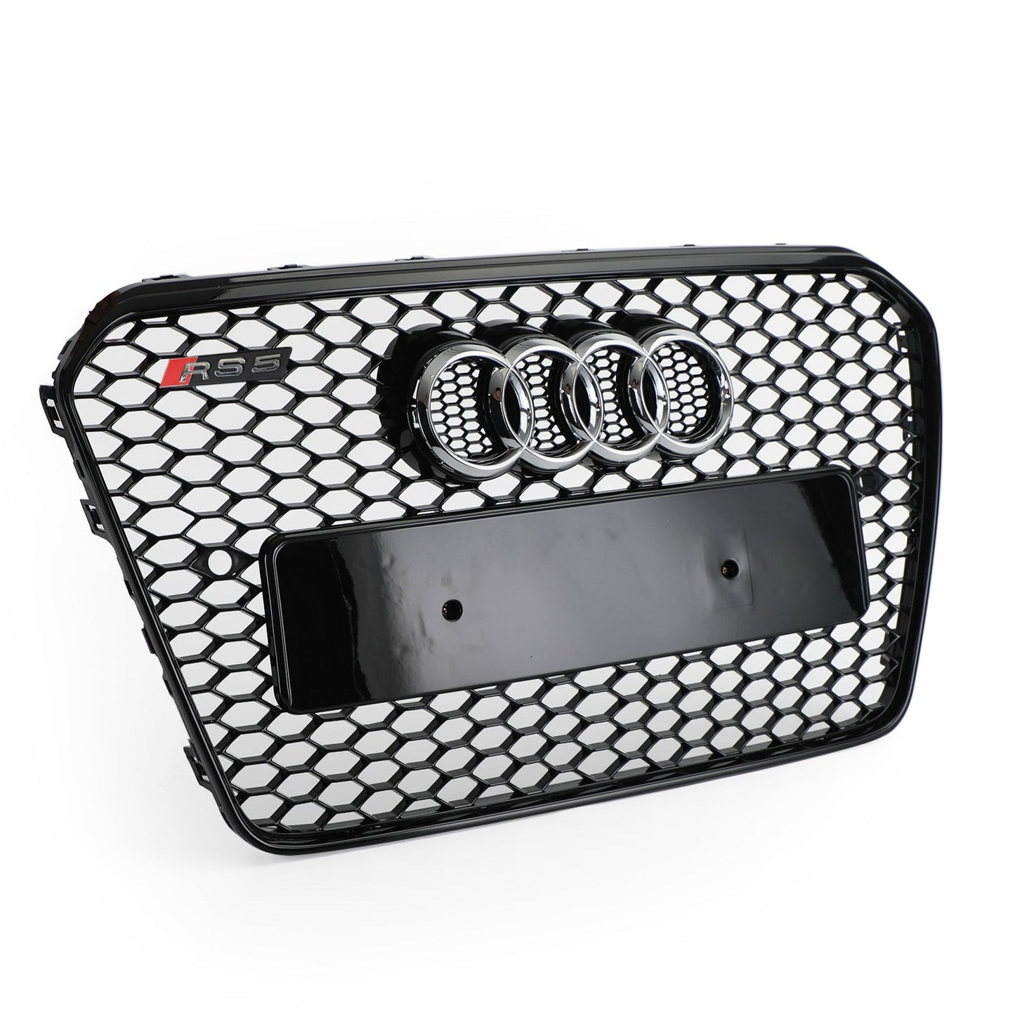 2012 2013 2014 2015 2016 Audi A5 / A5 Sline / S5 B8.5 Honeycomb Hex RS5 Style Grille Glossy Black Front Grille W/ Emblem