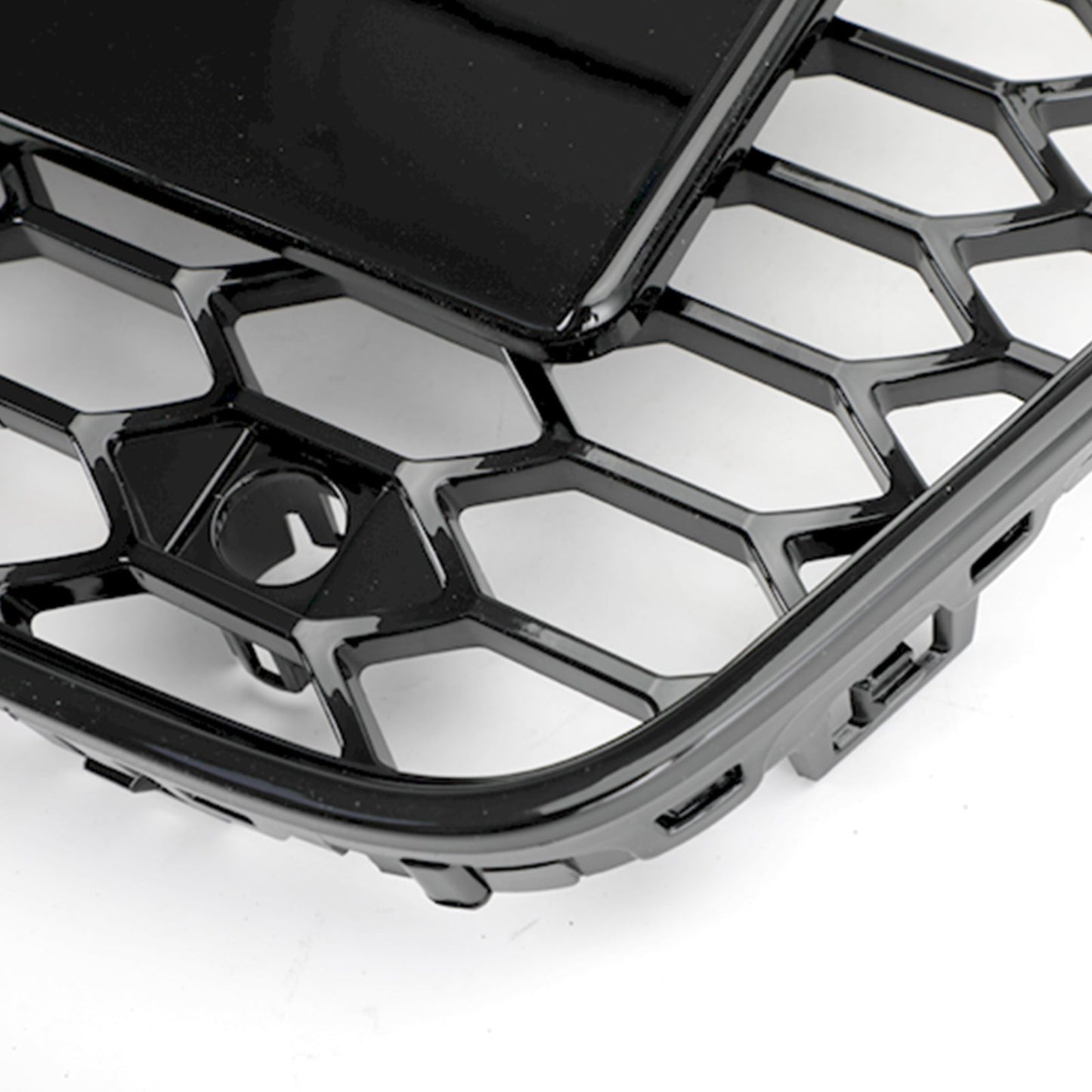 2012-2016 Audi A5 S5 B8.5 Grill Replacement RS5 Style Honeycomb Hex Mesh Front Bumper Black Grille