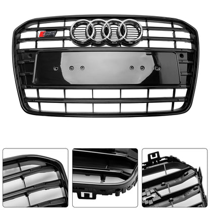 2012-2016 Audi A5 / S5 B8.5 S5 Style Front Bumper Grille Black Replacement Grille