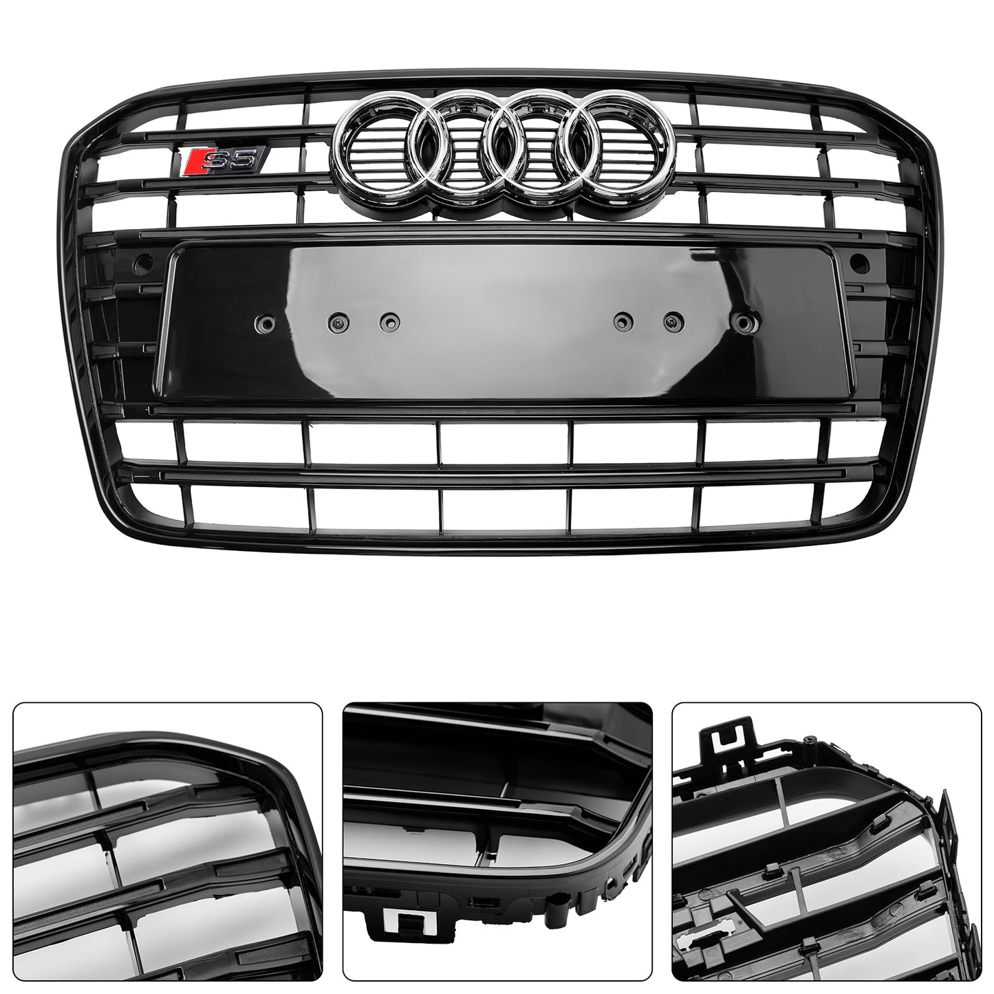 2012-2016 Audi A5 / A5 Sline / S5 B8.5 RS5 / S5 Style Grill Front Bumper Glossy Black Grille