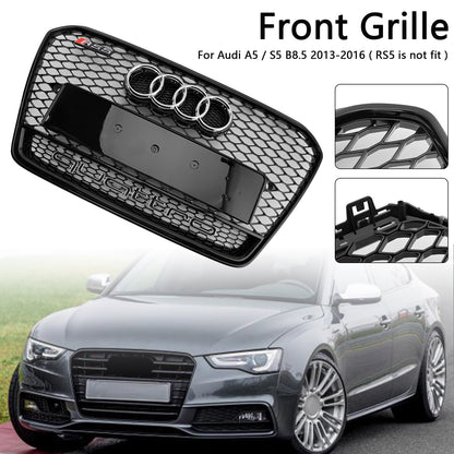 2012-2016 Audi A5 / A5 Sline / S5 B8.5 RS5 / S5 Style Grill Front Bumper Glossy Black Grille