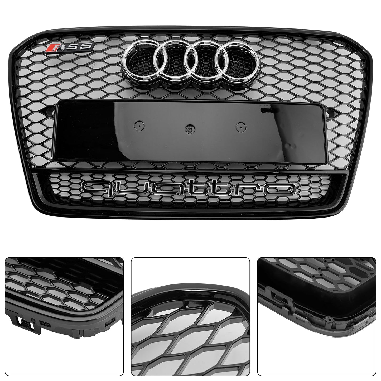 2012-2016 Audi A5 / A5 Sline / S5 B8.5 RS5 / S5 Style Grill Front Bumper Glossy Black Grille