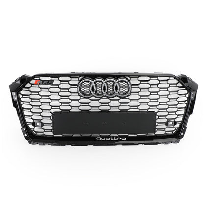 2017-2019 Audi A5 / A5 Sline / S5 B9 Honeycomb Grill Replacement RS5 Style Sport Mesh Hex Black Grille