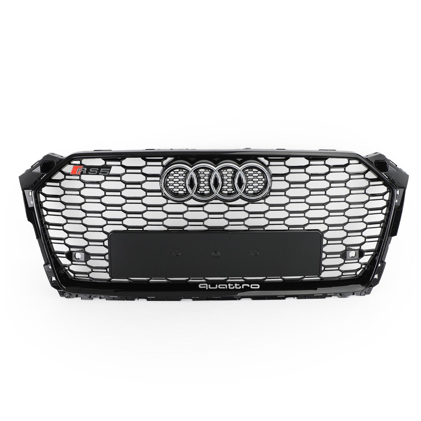 2017 2018 2019 Audi A5 / A5 Sline / S5 B9 RS5 Style Honeycomb Sport Mesh Hex Grille Front Bumper Glossy Black Grill