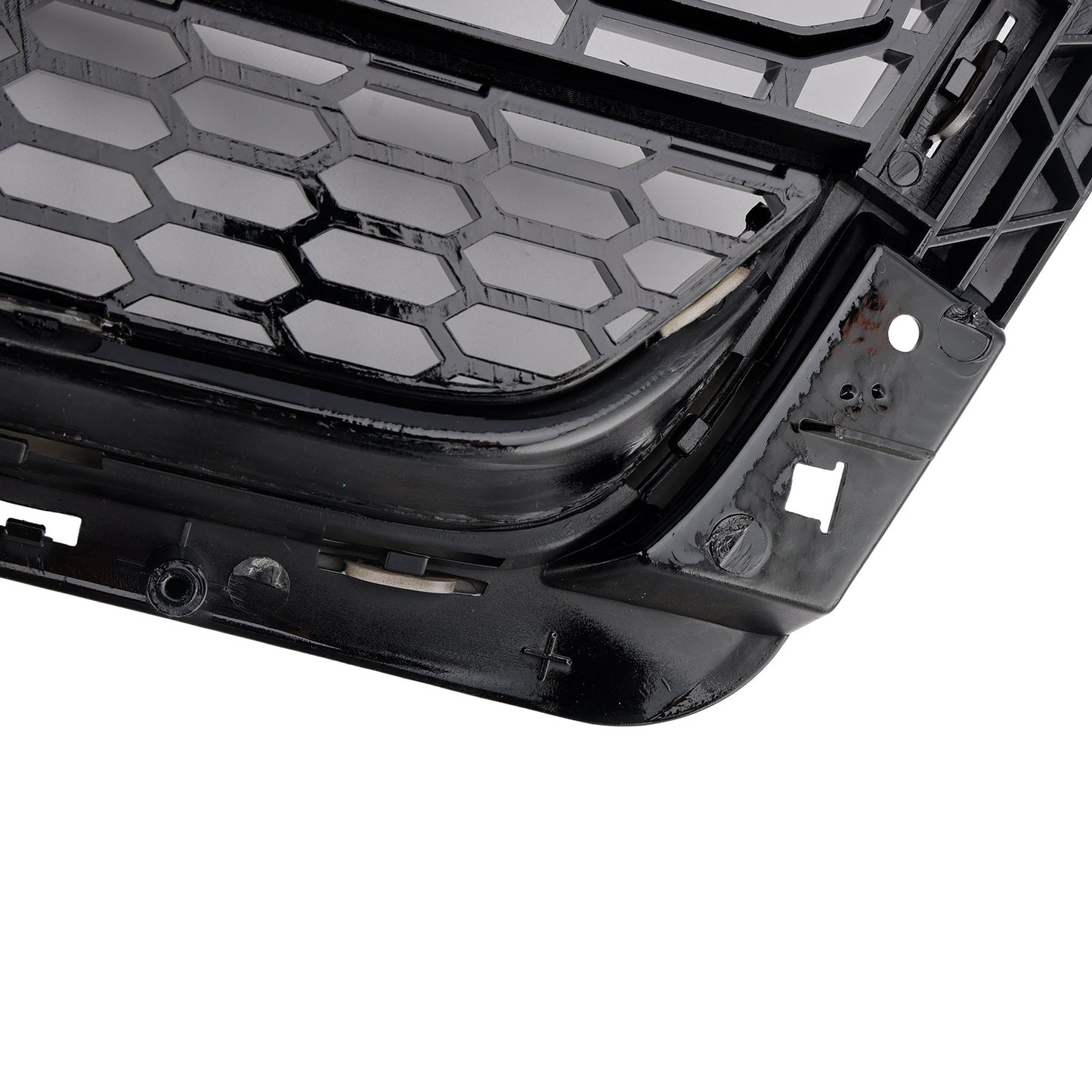 2017 2018 2019 Audi A5 / A5 Sline / S5 Honeycomb Front Glossy Black Grille RS Quattor Style Air Intake Radiator Mesh Grill W/ Rings Emblem
