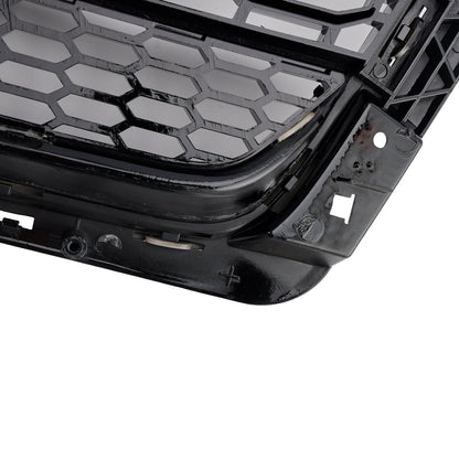 2017 2018 2019 Audi A5 / A5 Sline / S5 Honeycomb Front Glossy Black Grille RS Quattor Style Air Intake Radiator Mesh Grill W/ Rings Emblem