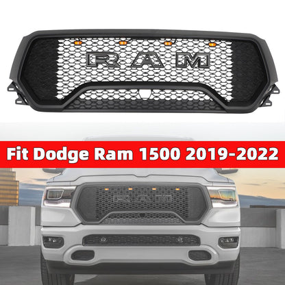 Ram 1500 2019-2024 Dodge Grill TRX Style LED Honeycomb Front Upper Hood Grill Generic