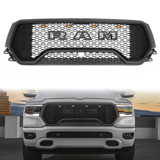 2019-2024 Dodge Ram 1500 TRX Style LED Honeycomb Grill Front Upper Hood Grille