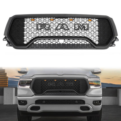 Dodge Ram 1500 2019 2020 2021 2022 2023 2024 TRX Grill Honeycomb Mesh Front Grille With LED Light