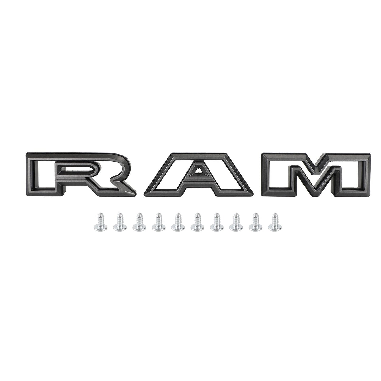 2019-2024 TRX Style Dodge Ram 1500 Matte Black Front Grill Air Intake Radiator Bumper Grille W/ Letter + LED Light