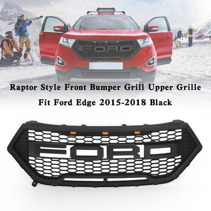 2015-2018 Ford Edge SE/SEL/Titanium/Sport Front Upper Bumper Grill Black Raptor Style Grille