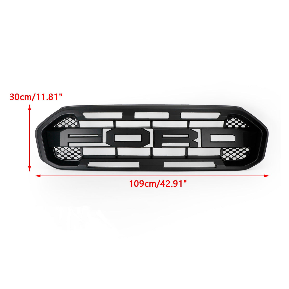 Ford Ranger 2019-2023 Raptor Style Front Bumper Grill Replacement Black
