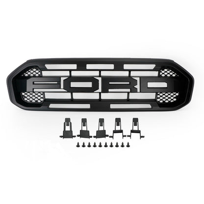 2019-23 Ford Ranger Raptor Style Black Front Bumper Grill Replacement