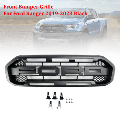 Ford Ranger 2019 2020 2021 2022 2023 Raptor Style Grill Black Front Replacement Grille With Letter