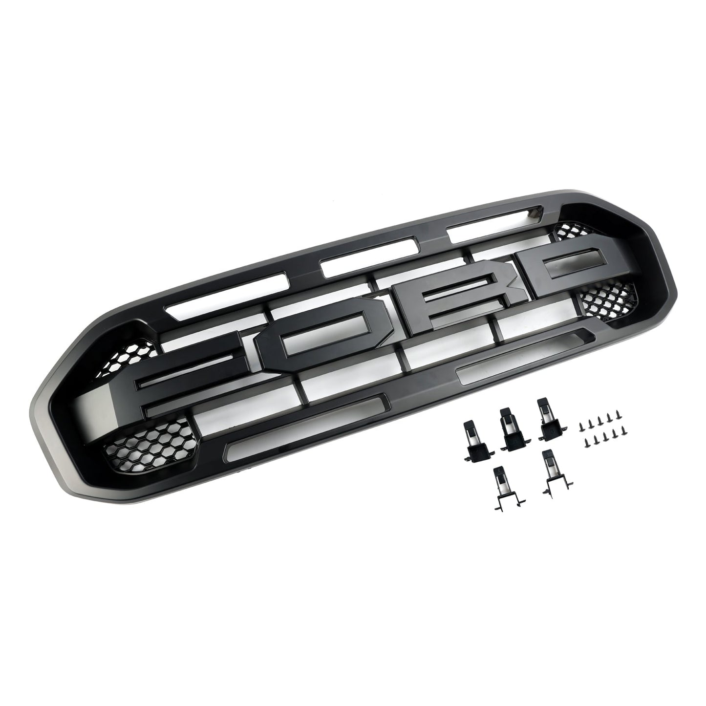 2019-2023 Ford Ranger Front Bumper Grill Raptor / Honeycomb / Mesh Style Black Grille