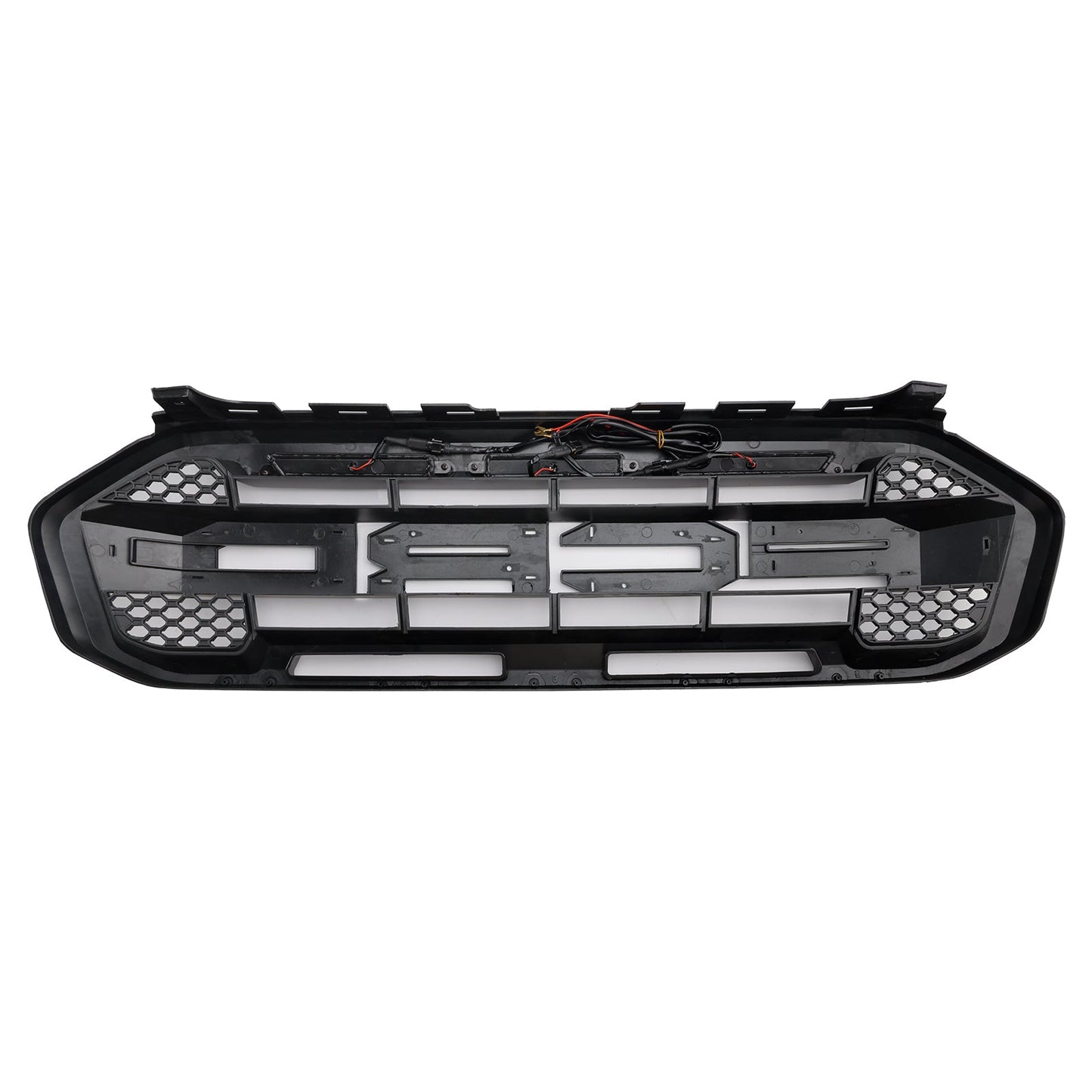2019 2020 2021 2022 2023 Ford Ranger Matte Black Raptor Style Front Grill Replacement Grille With White LED Light