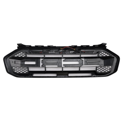 2019-2023 Ford Ranger Raptor Style Front Grille Replacement Grill With White / Yellow LED Light
