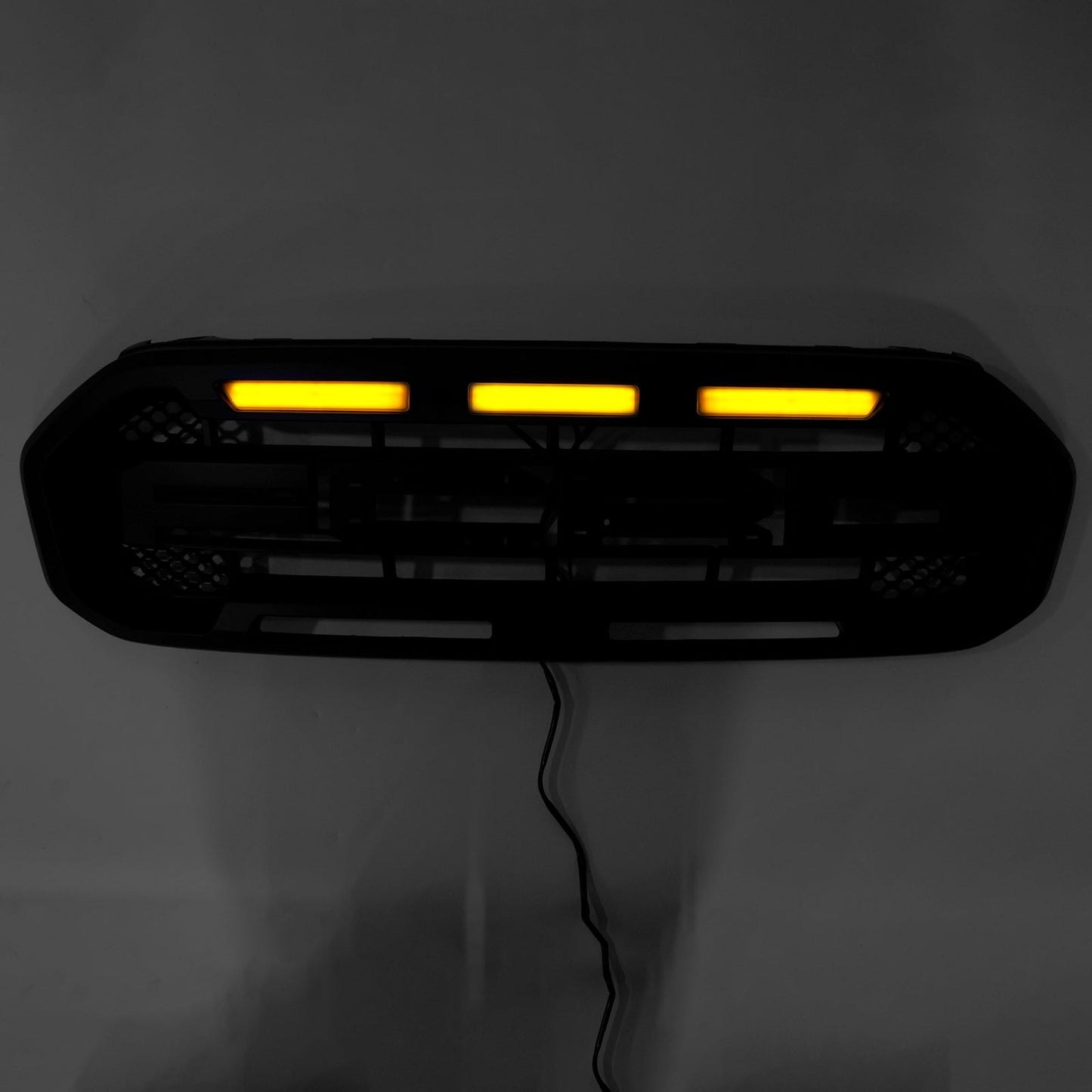 2019-2023 Ford Ranger Front Bumper Replacement Grill W/ Yellow LED Light Raptor Grille