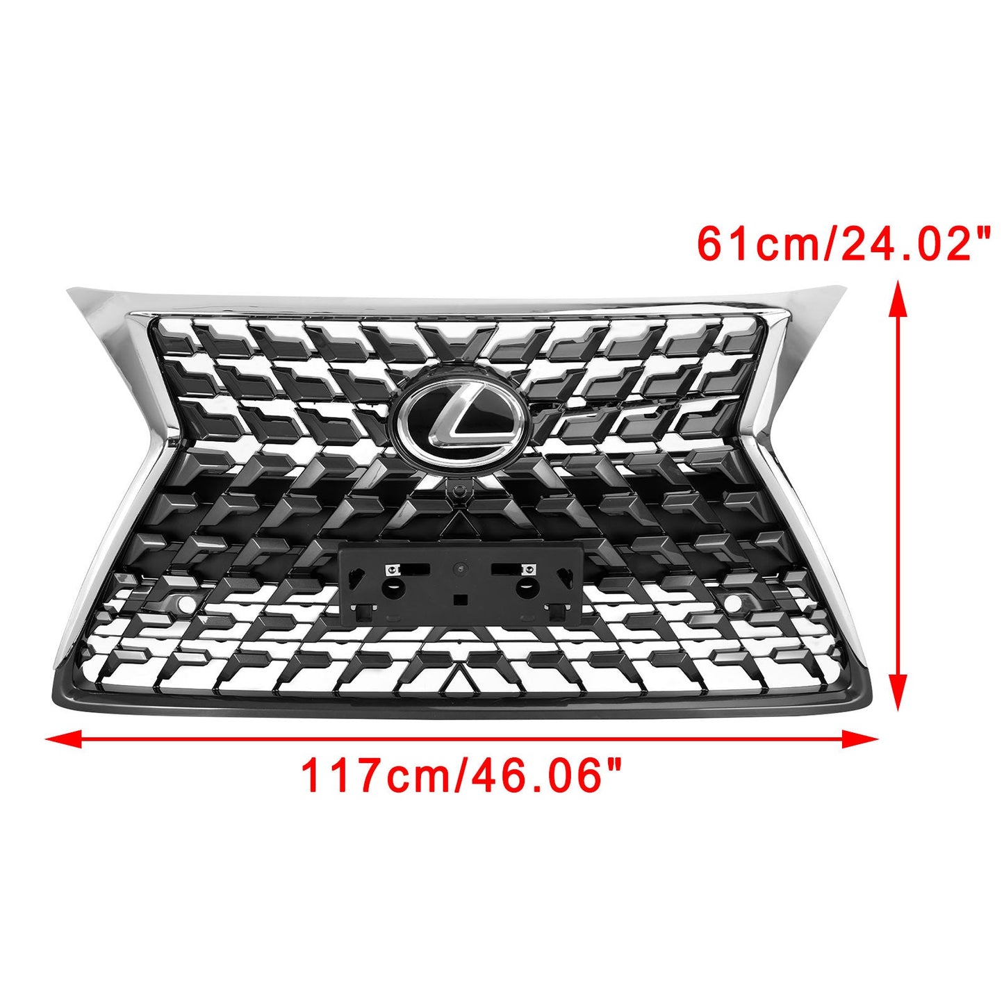 Lexus 2014-2021 GX460 Front Upper Grille Bumper Grill Chrome Black