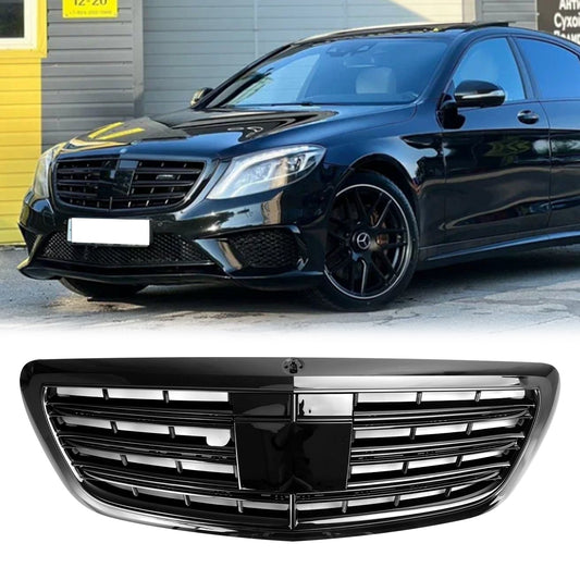 2014-2020 Mercedes-Benz S-class W222 Black Grille Front Bumper Replacement Grill W/ ACC