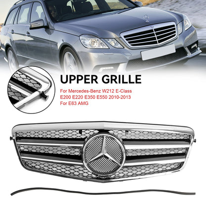 2009.9-2013.2 Mercedes-Benz E-Class W212 E200 E220 E350 E550 E63 AMG Front Bumper Grill Chrome Grille