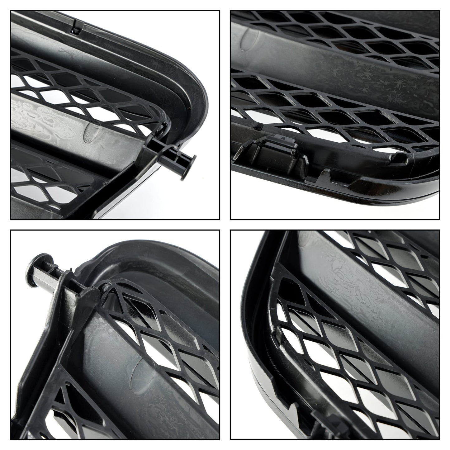 2009-2013 Mercedes-Benz E-Class W212 Black Grille AMG Style Front Bumper Replacement Grill