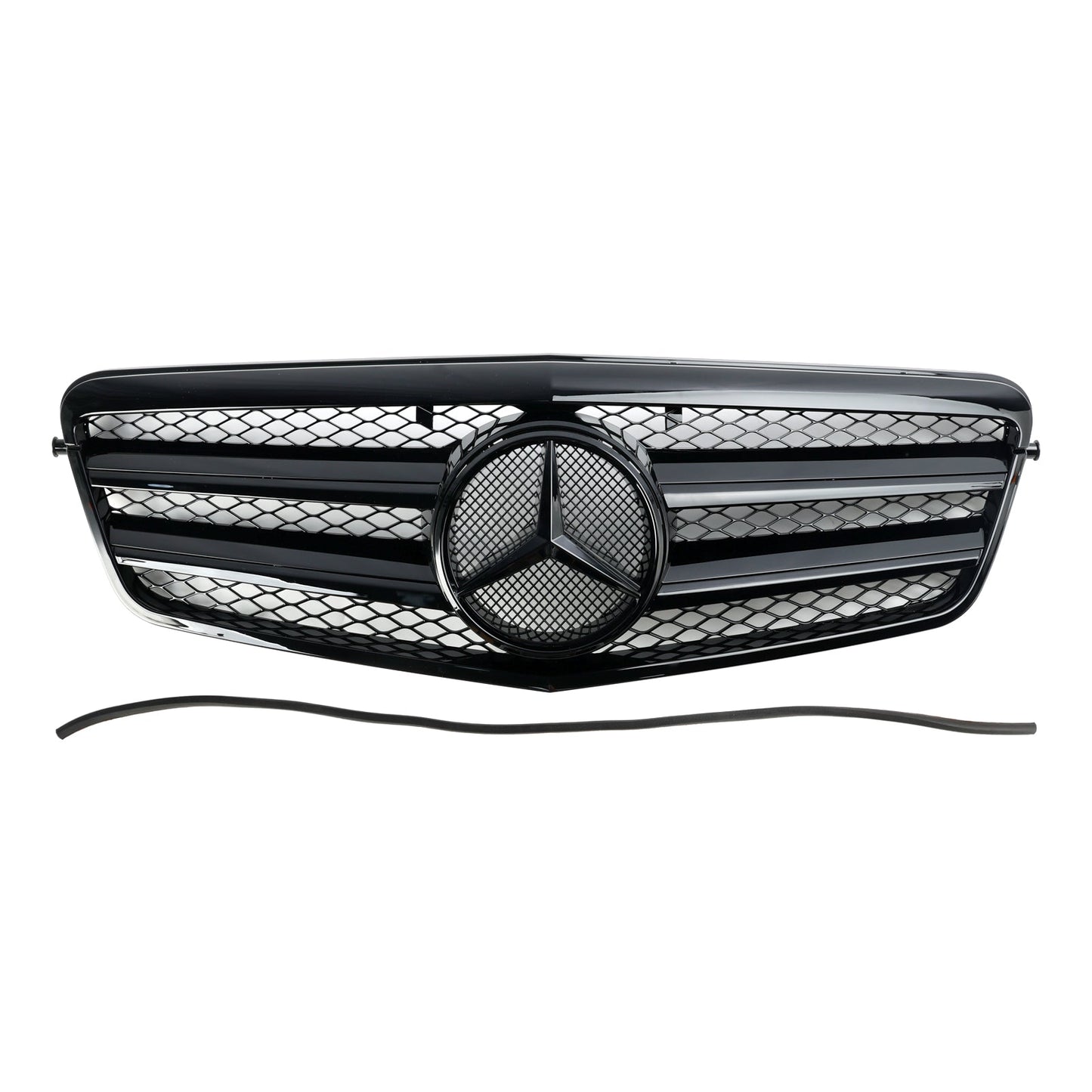 2009-2013 Mercedes-Benz E-Class W212 Black Grille AMG Style Front Bumper Replacement Grill