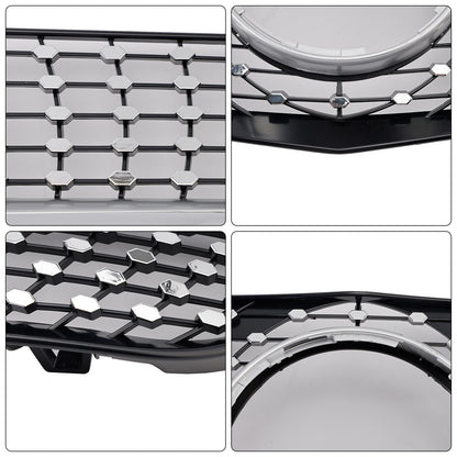 2010-2013 Mercedes Benz E class W212 Diamond Style Grill Front Bumper Replacement Chrome Grille